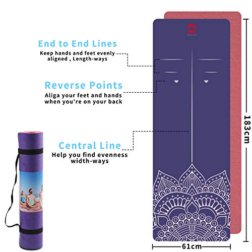 516ph9kY71L WWWW 4W Suede TPE Yoga Mat, Eco Friendly Non Slip