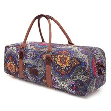 Boence Yoga Bag, Printed Canvas Large Yoga Mat Tote Bag