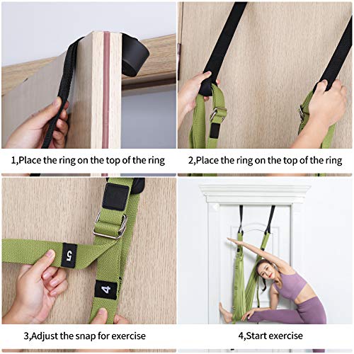 51742RnhX-L Yoga Waist Stretch Strap with Door Anchor