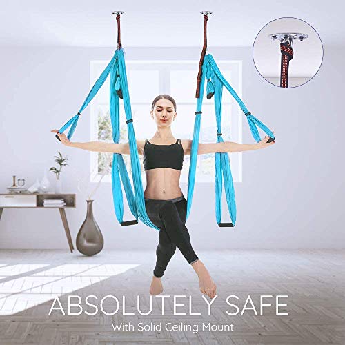 Oudort Aerial Yoga Swing Set, Yoga Hammock Flying Trapeze