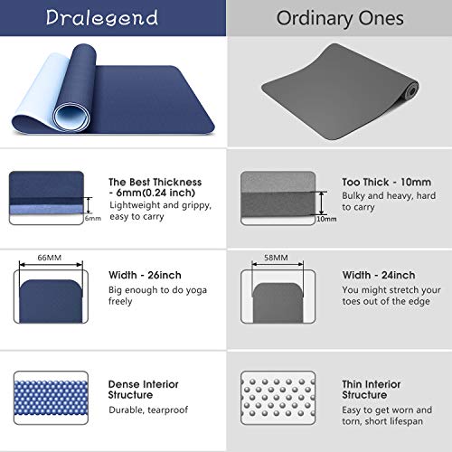 5185Qd-q3JL Yoga Mat Exercise Fitness Mat - High Density Non-Slip