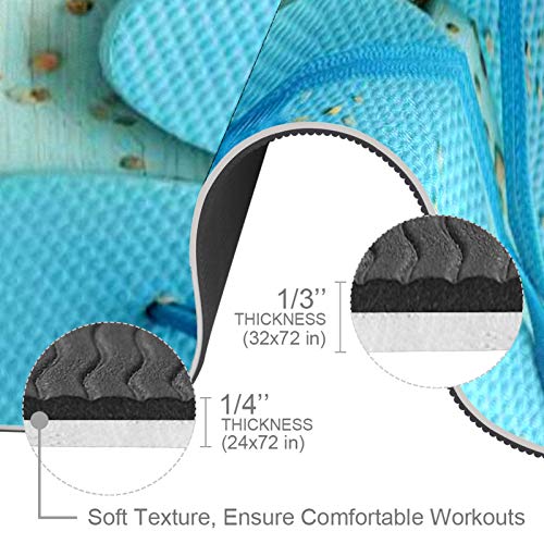Yoga Mat - Beach accessories - Extra Thick Non Slip Exercise