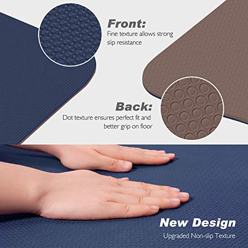 518SprQOFuL TOPLUS Yoga Mat, Upgraded 1/4 inch Non-Slip Texture