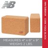 New Balance Cork Yoga Block - Natural Eco Yoga Brick