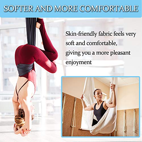 SAIVEN Aerial Silks-Aerial Yoga Hammock with Deluxe Yoga Swing