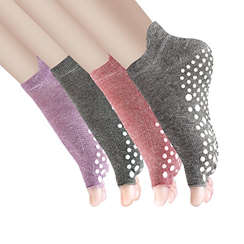 Yoga Socks Non Slip Pilates Barre with Grips for Women 1 Yoga Socks Non Slip Pilates Barre with Grips for Women