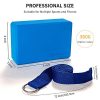 Yoga Block (2 Pack),Yoga Strap Set , High Density EVA Foam
