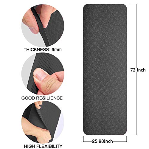 51AIY5dME7L Yoga Mat,Pro Yoga Mats Sets,Non Slip Fitness Exercise Mat
