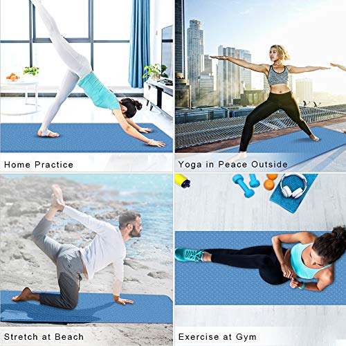 51AIroAnkCL Yoga Mat Non Slip Fitness Exercise Mat High Density Padding