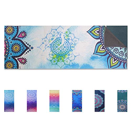 Yoga Mat Towel Non-Slip – Artic Breeze - Ultra Soft Super Absorbent