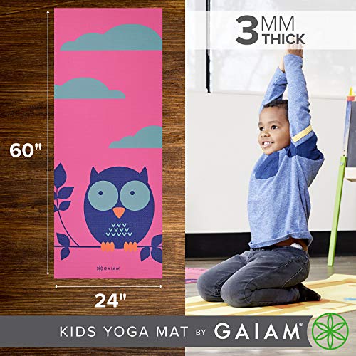 51AbLBKyjtL Gaiam Kids Yoga Mat Exercise Mat, Yoga for Kids with Fun Prints