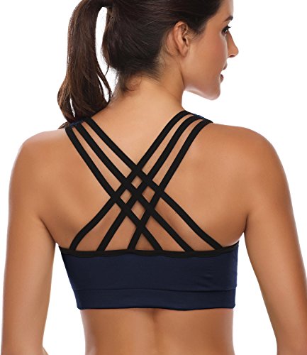 51BGH+qNDPL Padded Strappy Sports Bras for Women
