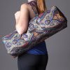 Yoga Mat Duffel Bag Canvas with Pocket and Zipper