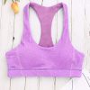 Women's Longline Sports Bra - Padded Workout Crop Tank Top for Stylish and Supportive Exercise