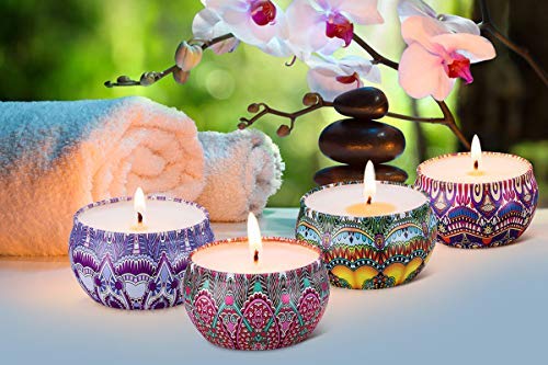 51C9ODA9-ML Experience Tranquility with Our Floral Scented Candle Gift Set