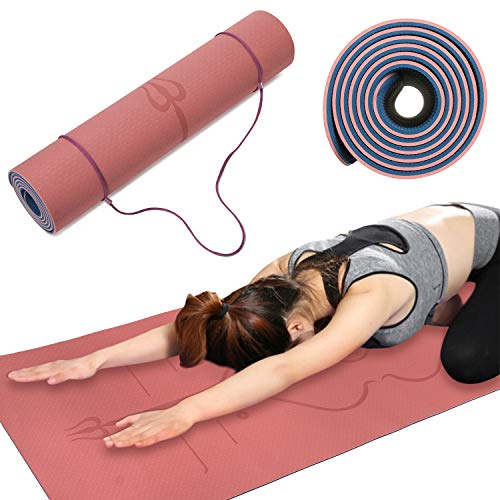 51CY8oyU6+L Yoga Mat Non Slip with Alignment Marks