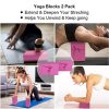 Yoga Blocks 2 Pack, Yoga Blocks with Strap