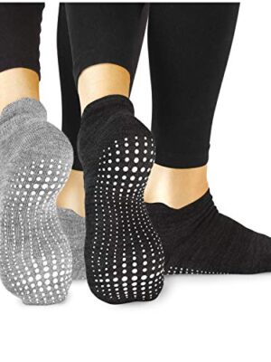 LA Active Grip Socks - 2 Pairs - Yoga Pilates Barre Ballet