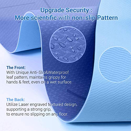 51DaDhbi73L Oudort Yoga Mat, Eco Friendly Fitness Exercise Mat