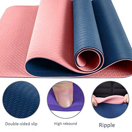 51DsIe9MznL Yoga Mat Thick, Tpe Non Slip Yoga Mats