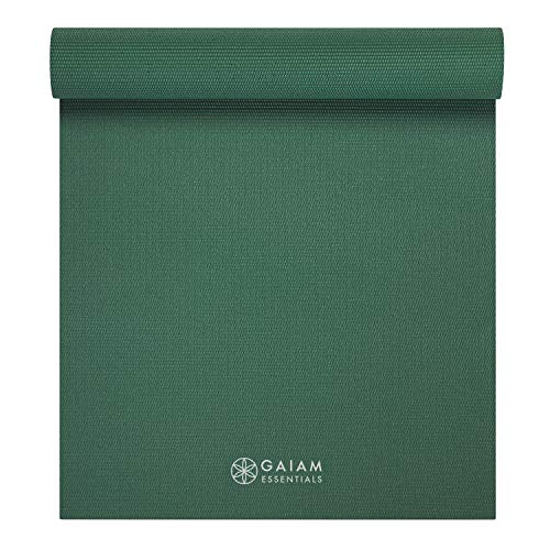 51Dw3jDklYL Premium Yoga Mat with Carrier Sling – 1/4 Inch Thick for Ultimate Joint Cushioning and Non-Slip Texture