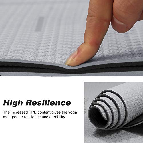 51E3ams+LjL ATIVAFIT Non Slip TPE Yoga Mat Exercise, Workout Mat