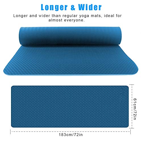 51E5Nw0Lh+L Yoga Mat Non Slip Fitness Exercise Mat High Density Padding