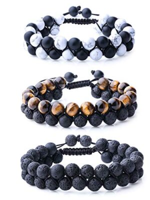 WRCXSTONE Natural Stone Bracelet Mens