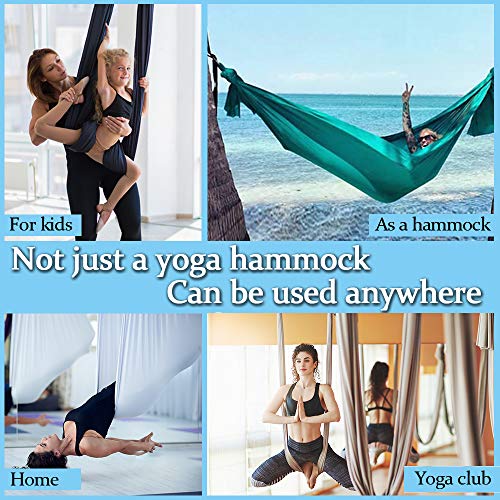 SAIVEN Aerial Silks-Aerial Yoga Hammock with Deluxe Yoga Swing
