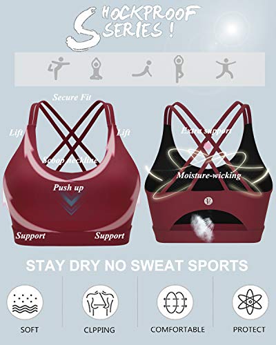 51EIJfA7NZL RUNNING GIRL Strappy Sports Bra for Women