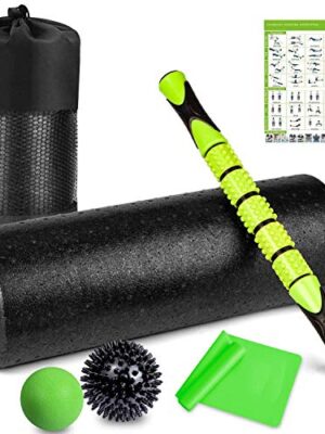 Large Foam Roller with Muscle Roller Stick