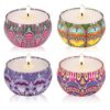 Scented Candles Gift Set Lavender Rose Gardenia and Lilac