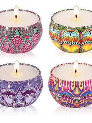Scented Candles Gift Set Lavender Rose Gardenia and Lilac