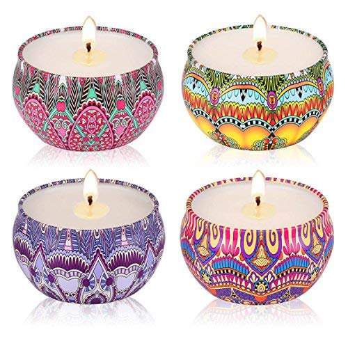 Scented Candles Gift Set Lavender Rose Gardenia and Lilac