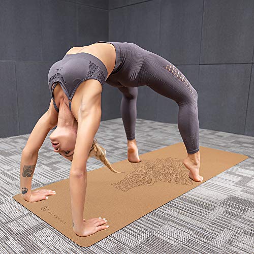 Premium Cork Yoga Mat - Eco-Friendly, Non-Slip, and Extra Long