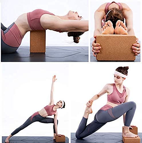 51FASEyWEFL Volcano Cork Yoga Blocks (2 Pack Set) – Non-Slip, High-Quality Cork for Ultimate Grip and Stability