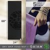 Gaiam Sol Dry-Grip Yoga Mat, Black, 5mm
