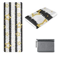 Emelivor Gold Stars Striped Yoga Mat - Your Eco-Friendly Fitness Companion
