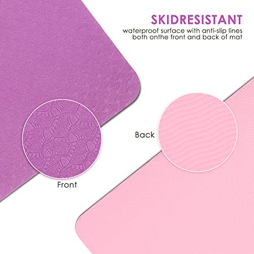 51Fx6BAV-YL Yoga Mat for Women, 1/4 Inch Thick High Density