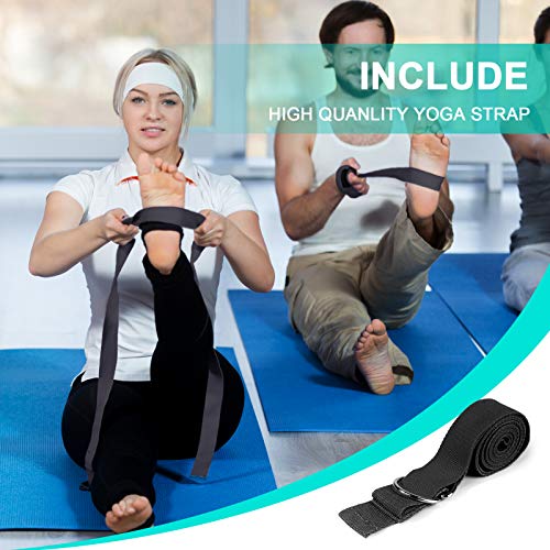Yoga Wheel 3 Pack - Back Pain Relief Kit with Fitness Straps, Various Sizes for Complete Body Exercises, Includes Yoga Wheel Bag