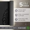Gaiam Sol Dry-Grip Yoga Mat, Black, 5mm