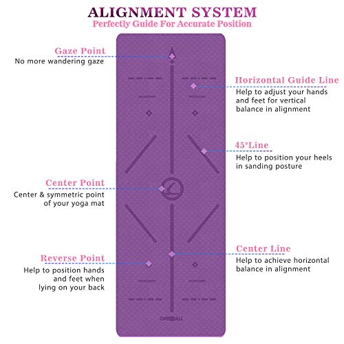 51GT-dTySaL Thick Nonslip Yoga Mat with Alignment Lines