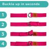 Yoga Exercise Straps in Pink for Stretching