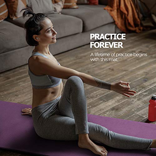 YXwin Yoga Mat, Classic 1/4 Inch Thick, Non Slip Pro Yoga Mat