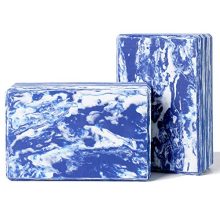 Blue Marble Yoga Block（Set of 2) for Yoga Beginners