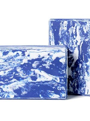 Blue Marble Yoga Block（Set of 2) for Yoga Beginners
