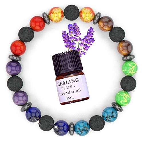 Chakra Lava Rock Aromatherapy Diffuser Bracelet