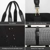 Large Gym and Work 2-IN-1 Tote Bag - Yoga Carryall Duffle Bag - Black