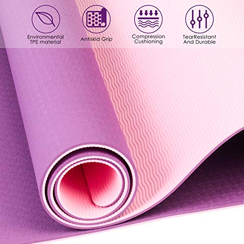 51Jjk+ti28L Yoga Mat for Women, 1/4 Inch Thick High Density