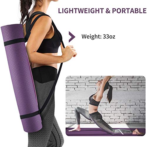 YXwin Yoga Mat, Classic 1/4 Inch Thick, Non Slip Pro Yoga Mat
